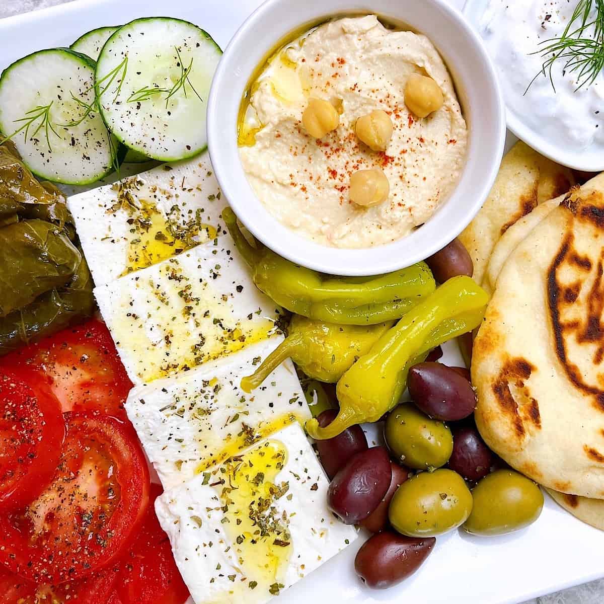 Mediterranean Platter close up