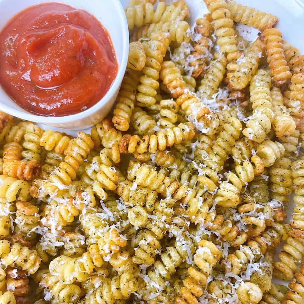 Crunchy Air Fryer Pasta Chips (Viral Recipe) Powell Family Cooking
