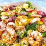 cajun andouille sausage and shrimp sheet pan