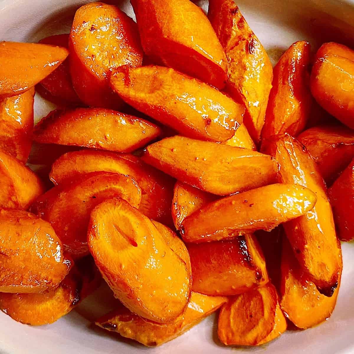 Roasted Candied Carrots close up