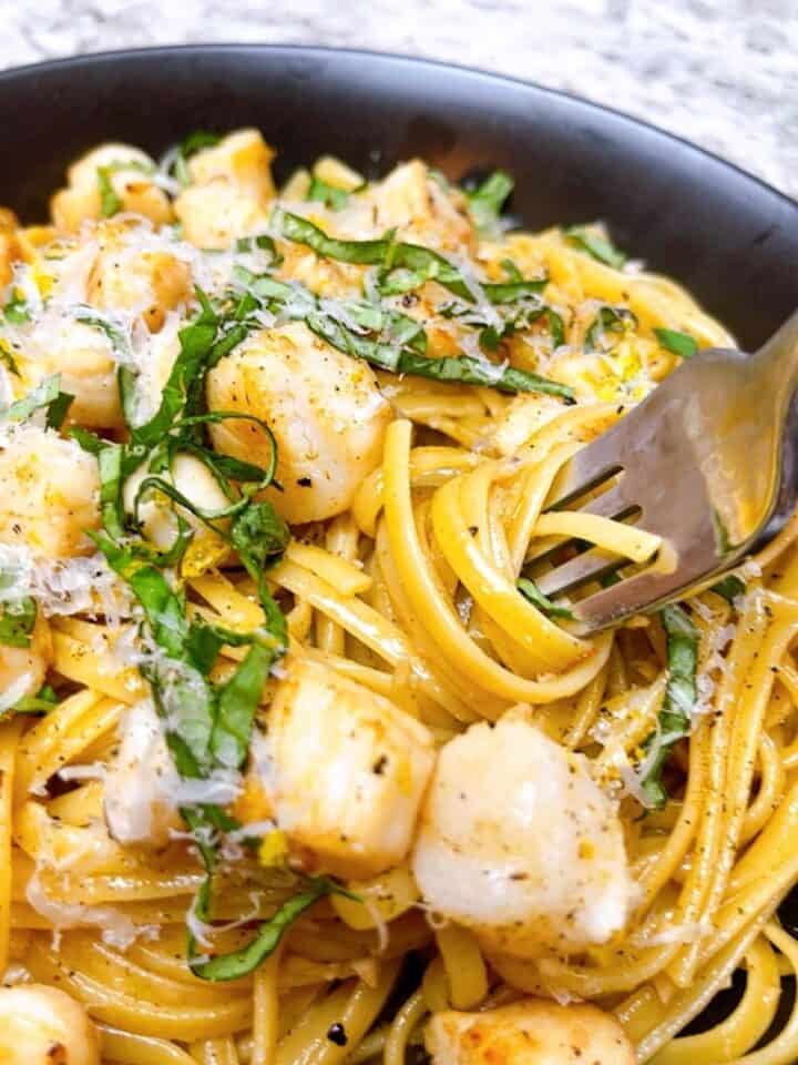 Easy Bay Scallop Pasta Recipe with Lemon Garlic Sauce Powell Family