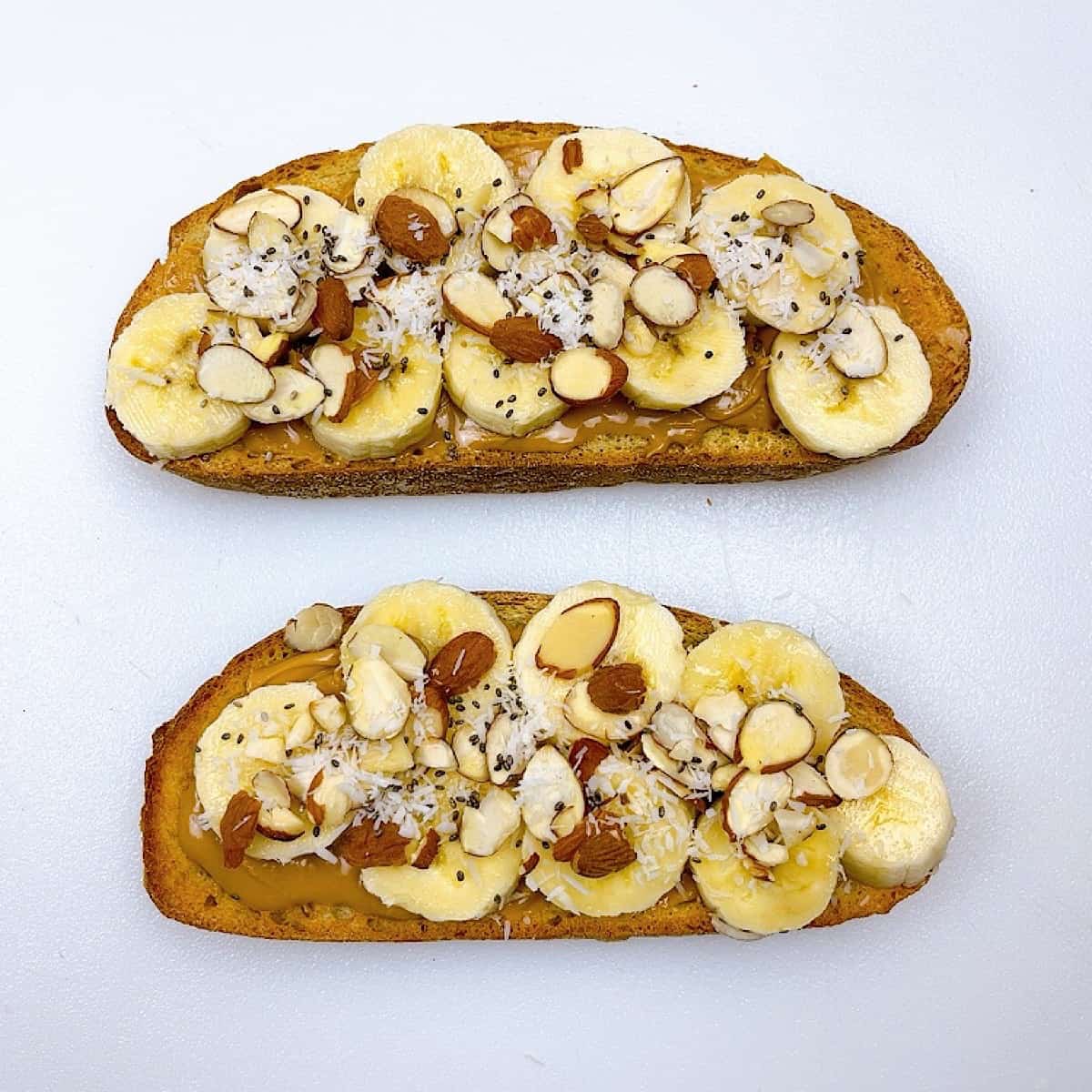 Crunchy Honey Almond Butter Toast Process shot 4 with toppings