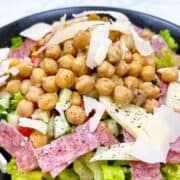 La Scala Chopped Salad in a black bowl.