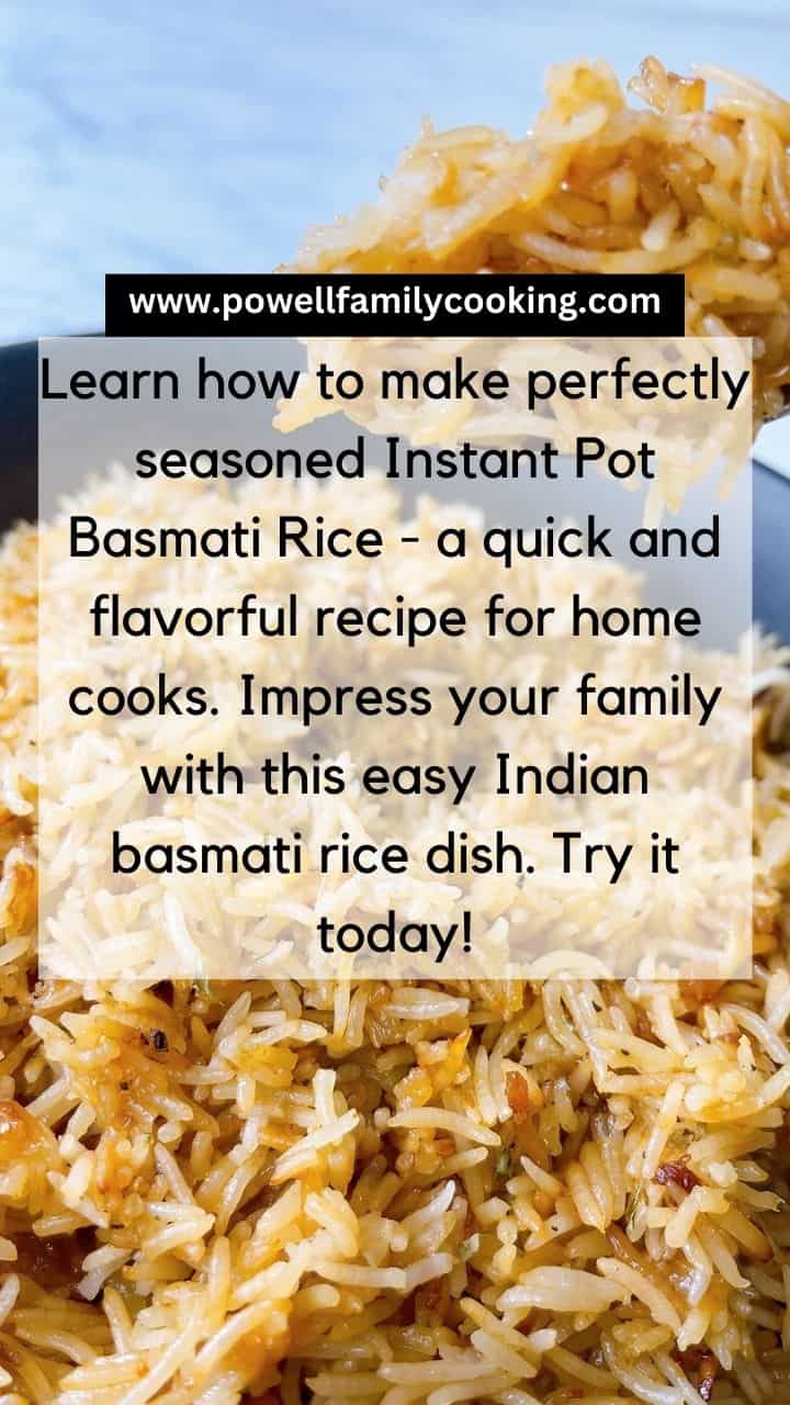 Instant Pot Basmati Rice Recipe (Step by Step + Video) - Whiskaffair