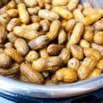 A photo of boiled peanuts in the Instant Pot.