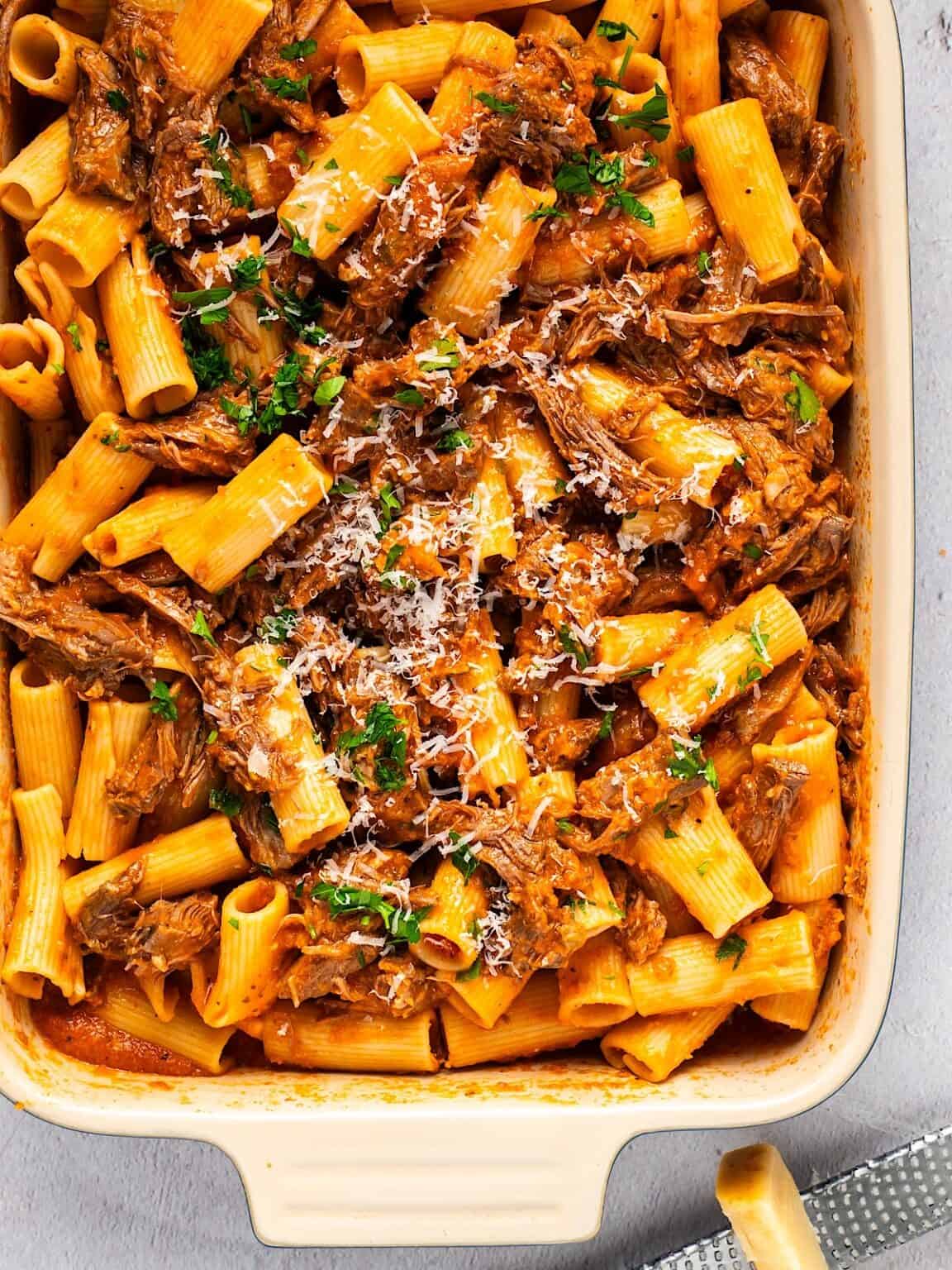 Beef Ragu Rigatoni (Oven Baked Chuck Roast) | Powell Family Cooking